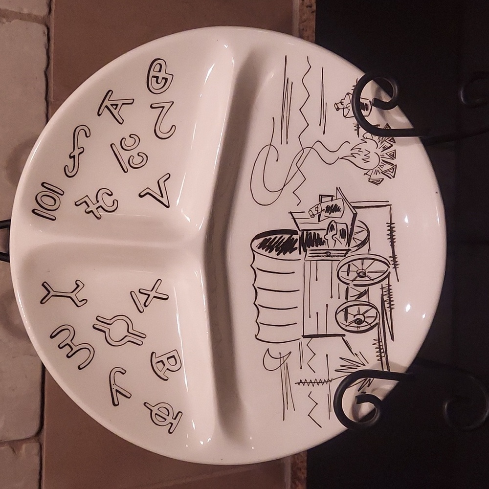 Vintage Western Cowboy Plate
